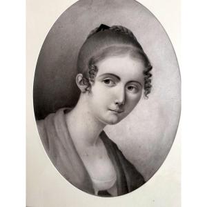 "elisa Roy, Portrait Of A Young Woman, Drawing"