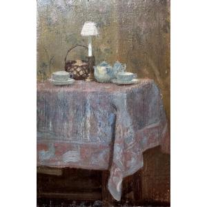 Still Life With Teapot, Signed Maxime, Post-impressionist