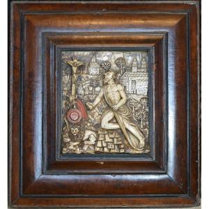 Saint Jerome In Alabaster 16th Century