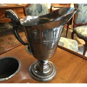 Ewer In Pewter Helmet From The Eighteenth Century