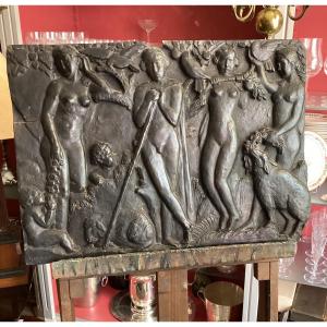 Fernand Guignier 1902-1980 Plaster From The 1930s Representing The "4 Seasons"