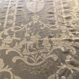 Tablecloth Of 2.60 M By 1.66 M In Embroidered Linen Thread Of Applications On Emperor Napoleon 