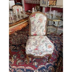 Suite Of 6 Walnut Chairs From The 18th Century In The Louis XV Style