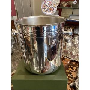 Christofle : Champagne Wine Bucket With Original Box, Almost As New,