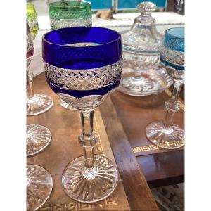 Saint Louis Model Trianon 12 Roemer Colored Glasses