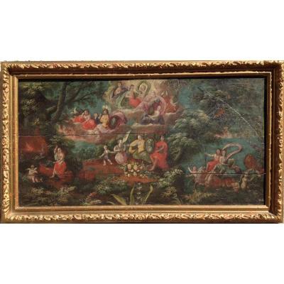 Project Of Fan, Scene Mythological XVIIth Century