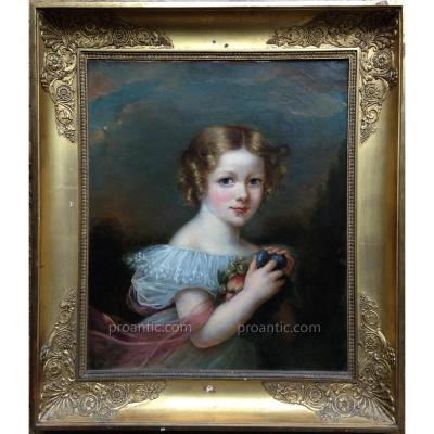 Portrait "petite Fille Aux Fruits"