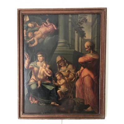 Holy Family, Italian School XVIIth Century