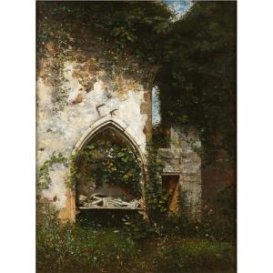 Alfred Hippolyte Marinier (1833 - 1911) Landscape With Ruins