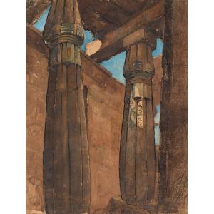 Lucienne épron (1874 - 1947) Study Of Columns