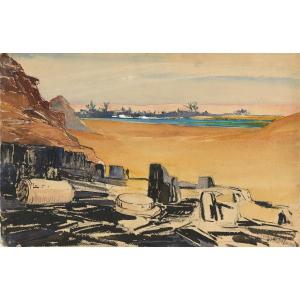 Lucienne épron (1874 - 1947) Ruins Along The River