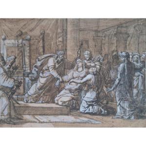 Neoclassical School Of The 19th Century Esther Fainting In Front Of Ahasuerus
