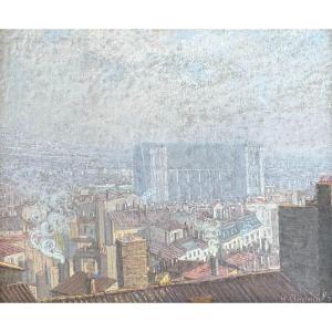Henri Charles Angeniol - View Of Lyon On The Fourvière Hill 1938