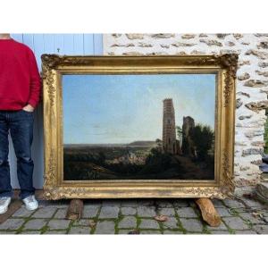 Large View Of Montfort l'Amaury In 1844 By Joseph Felly