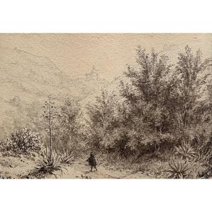 Eugène Viollet-le-duc - Southern Italy - Walker In The Mountains 1836