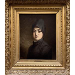 Théodore Tchoumakoff (1823 - 1911) Portrait Of A Russian Nun