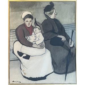 Francisco Sancha Y Lengo (1874 - 1936) In The Omnibus