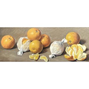 French School, 19th Century - Still Life With Oranges