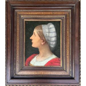 Pierre-victor Galland (1822 - 1892) - Young Woman In Profile