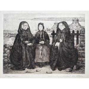 Charles Cottet (1863 - 1925) Marine Mourning, Etching And Aquatint, 1906