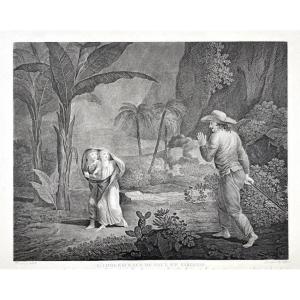 Augustin Legrand (1765 - 1856), The Adolescence Of Paul And Virginie, Etching And Dotted Lines