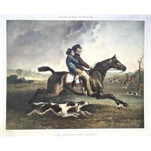 Charles Bargue (1826 - 1883), The Beginnings Of A Jockey, Enhanced Color Lithograph, 1860