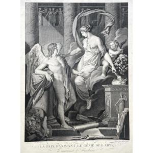 Jean-jacques Avril (1771-1835), Peace Reviving The Genius Of The Arts, Burin