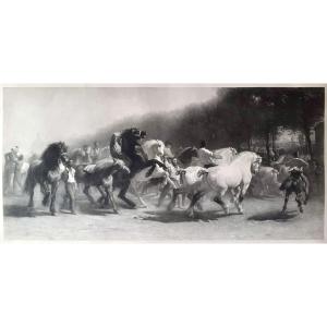 Thomas Landseer After Rosa Bonheur, The Paris Horse Market