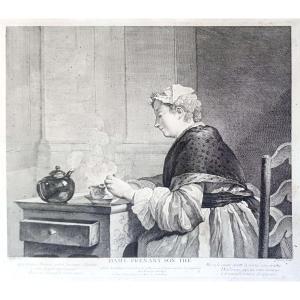P. Filloeul After Chardin, Lady Taking Her Tea