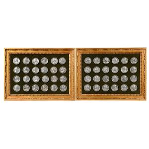 Pair Of Medal Holders Faces Of Power