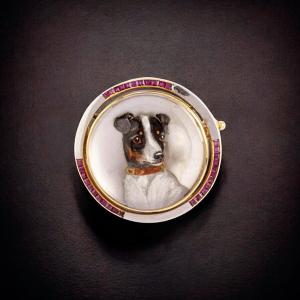 Essex Crystal Jack Russell Brooch
