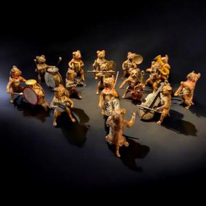 Bulldog Orchestra In Bronze, Vienna - Fin XIXème - Atelier Bergman