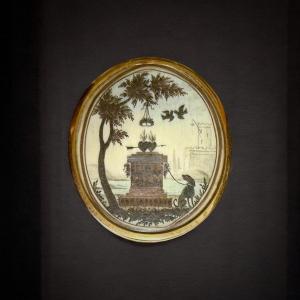 Sentimental Gold And Hair Brooch – Temple Of Love, France, Early 19th Century
