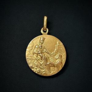 Double-sided Religious Medal In 18k Gold – Signed E. Revillon