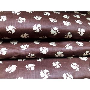 Textile Chintz Percale Debut XXth Century Pair Of Curtains