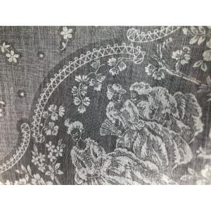 Handkerchief XIXth Century Romantic Scene