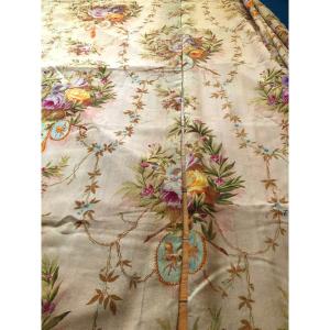 Textile N° 1 Pair Of Curtain Hangings Mid XIXth Century Printed Cotton