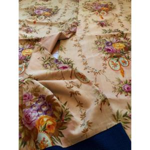 Textile N°2 Pair Of Curtain Hangings Mid XIXth Century Printed Cotton