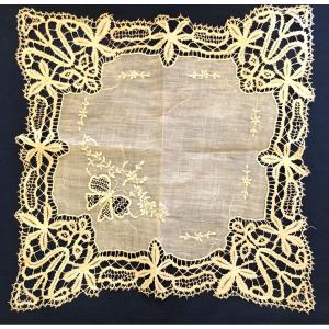 XIXth Century Handkerchief Butterfly Needle