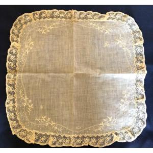 Mid XIXth Century Handkerchief With Needle Monogram