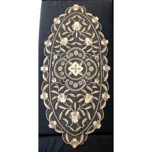 Textile Venice Lace Embroidery Al Needle XIXth Century