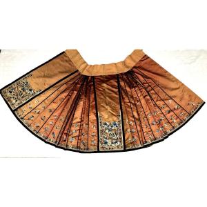 Textile 19th Century Chinese Skirt Qun Mamianqun Asia Dress