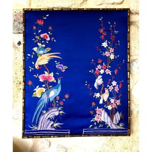 Broderie Japonisante Encadrement Bambou