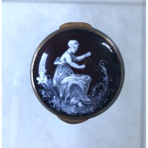 Opaline Enameled And Pomponne Pill Box Tobacco Snuff Box 19th Century Napoleon III