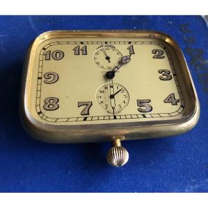 Longines Art Deco Gold-plated Metal Chronograph Alarm Watch With Numbered Ringing Sign