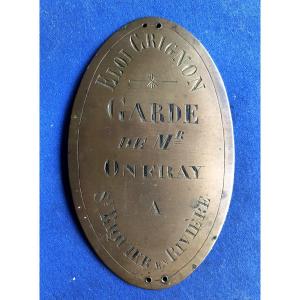 Private Game Warden Plaque - St Riquier En Riviere Estate