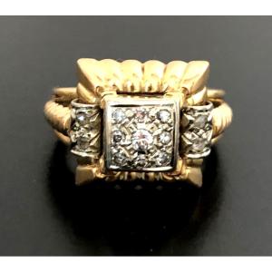 18k Gold And Diamond Ring