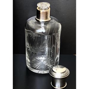 No. 2 Baccarat Cut Crystal And Sterling Silver Perfume Bottle Toiletry