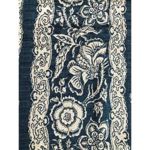 Textile 1st Pair Of Indigo Blue Louis XVI Spirit Curtains Fabric Hanging