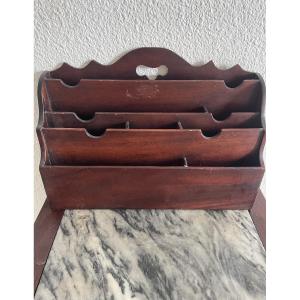 Solid Wood Mail Rack, France, 20th Century